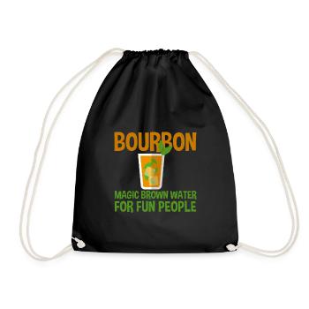 Bourbon, Magic Brown Water For Fun People 2 - Drawstring Bag - black - Front