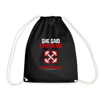Elle a dit, gym ou moi, elle me manque parfois 4 - Sac de sport léger - noir - Devant