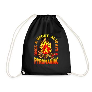 Once A Scout, Always A Pyromaniac 21 - Drawstring Bag - black - Front