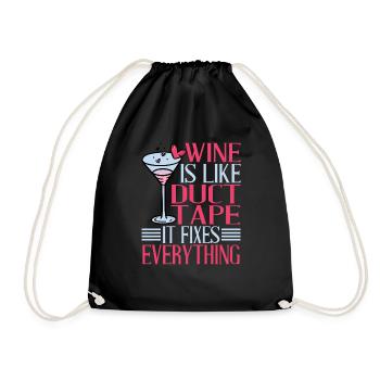 Le vin est comme du ruban adhésif il répare tout 2 - Sac de sport léger - noir - Devant