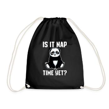 Is It Nap Time Yet 4 - Drawstring Bag - black - Front