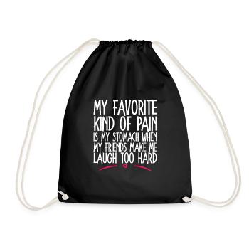 Quand mes amis me font trop rire 2 - Sac de sport léger - noir - Devant
