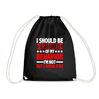 Je devrais avoir honte de mon comportement 5 - Sac de sport léger - noir - Devant