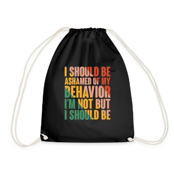 Je devrais avoir honte de mon comportement 6 - Sac de sport léger - noir - Devant