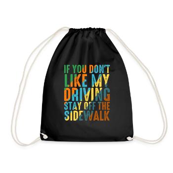 Je n’aime pas ma conduite, reste à l’écart du trottoir 6 - Sac de sport léger - noir - Devant