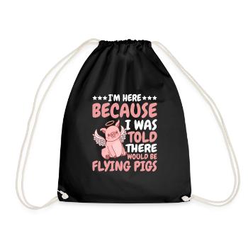 On m’a dit qu’il y aurait des cochons volants 10 - Sac de sport léger - noir - Devant