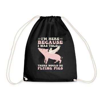 On m’a dit qu’il y aurait des cochons volants 9 - Sac de sport léger - noir - Devant