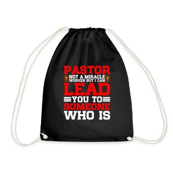 Pastor, Not A Miracle Worker 5 - Turnbeutel - Schwarz - Vorne