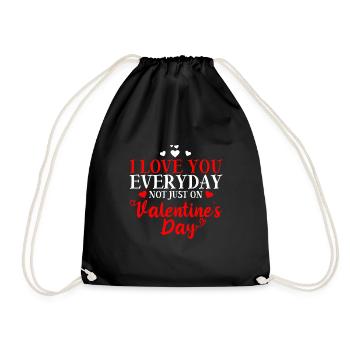 Je t’aime tous les jours, pas seulement le jour de la Saint-Valentin 2 - Sac de sport léger - noir - Devant