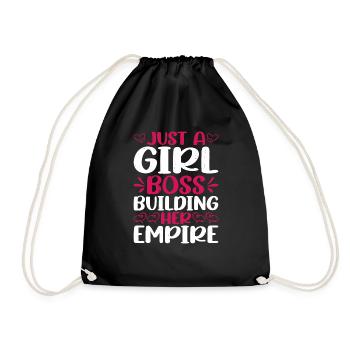 Just A Girl Boss Building Her Empire 4 - Drawstring Bag - black - Front