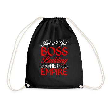 Just A Girl Boss Building Her Empire 5 - Turnbeutel - Schwarz - Vorne