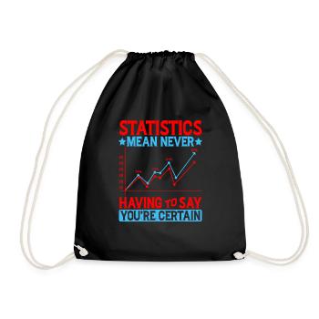 Statistics - Never Having To Say You're Certain 8 - Drawstring Bag - black - Front