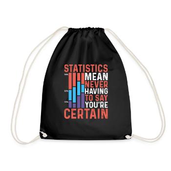 Statistics - Never Having To Say You're Certain 9 - Drawstring Bag - black - Front