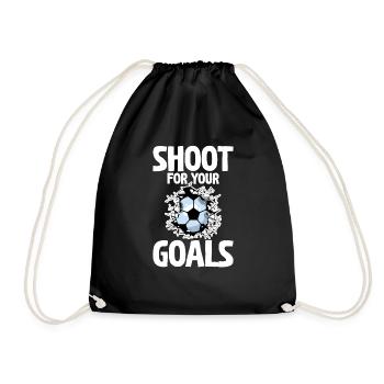 Shoot For Your Goals 2 - Drawstring Bag - black - Front