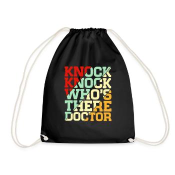 Knock Knock Who's There Doctor 4 - Turnbeutel - Schwarz - Vorne