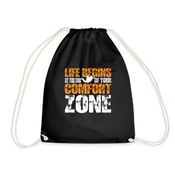 La vie commence à la fin de votre zone de confort 5 - Sac de sport léger - noir - Devant