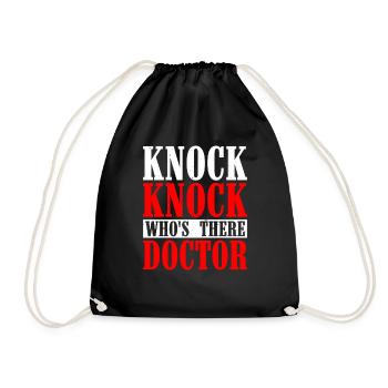 Knock Knock Who's There Doctor 5 - Turnbeutel - Schwarz - Vorne