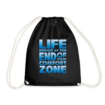 La vie commence à la fin de votre zone de confort 6 - Sac de sport léger - noir - Devant