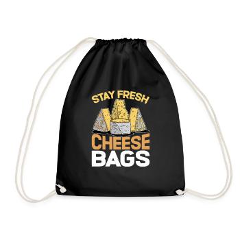 Stay Fresh Cheese Bags 36 - Drawstring Bag - black - Front