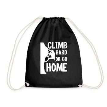 Climb Hard Or Go Home 4 - Turnbeutel - Schwarz - Vorne