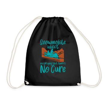 Accro à la motoneige et prier pour qu’il n’y ait pas de remède4 - Sac de sport léger - noir - Devant