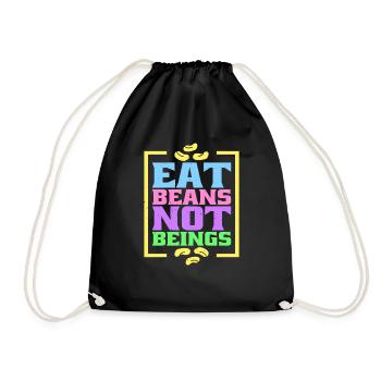 Mangez des haricots, pas des êtres 8 - Sac de sport léger - noir - Devant