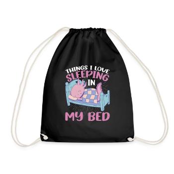 Les choses que j’aime, dormir dans mon lit 10 - Sac de sport léger - noir - Devant
