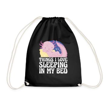 Les choses que j’aime, dormir dans mon lit 11 - Sac de sport léger - noir - Devant