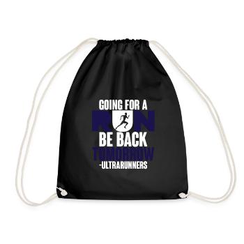 Aller courir, être de retour demain 4 - Sac de sport léger - noir - Devant