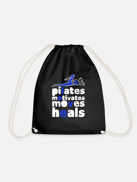 Pilates Motivates Moves Heals 2 - Turnbeutel - Schwarz