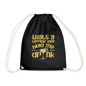 C’est une idée terrible, tenez mon verre 4 - Sac de sport léger - noir - Devant