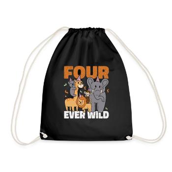 Four Ever Wild 48 - Turnbeutel - Schwarz - Vorne