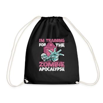 I'm Training For The Zombie Apocalypse 13 - Turnbeutel - Schwarz - Vorne