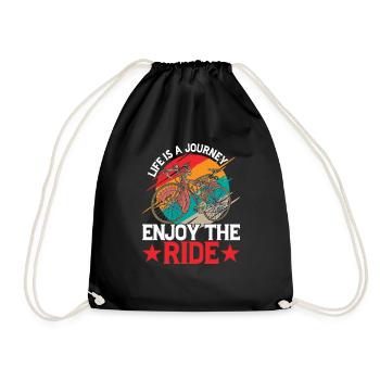 La vie est un voyage, profitez de la balade 5 - Sac de sport léger - noir - Devant