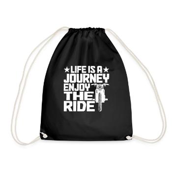 La vie est un voyage, profitez de la balade 6 - Sac de sport léger - noir - Devant