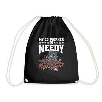 My Co-worker Is Needy 7 - Drawstring Bag - black - Front