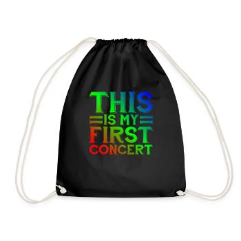 This Is My First Concert 49 - Drawstring Bag - black - Front