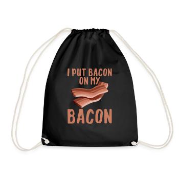 Je mets du bacon sur mon bacon 2 - Sac de sport léger - noir - Devant