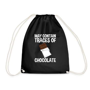 May Contain Traces Of Chocolate 4 - Drawstring Bag - black - Front