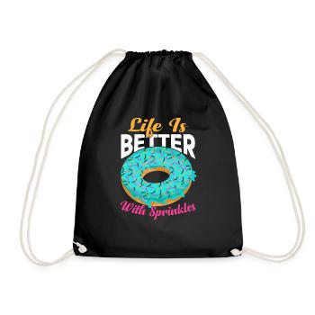 Life Is Better With Sprinkles 16 - Turnbeutel - Schwarz - Vorne