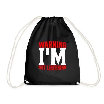 Avertissement je n’écoute pas 44 - Sac de sport léger - noir - Devant