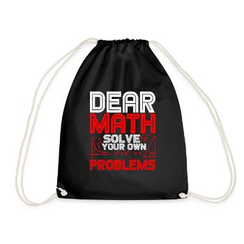 Chères mathématiques, résolvez vos propres problèmes 2 - Sac de sport léger - noir - Devant