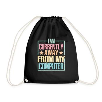 Je suis actuellement absent de mon ordinateur - Sac de sport léger - noir - Devant