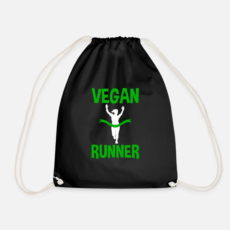 Vegan Runner 4 - Turnbeutel - Schwarz
