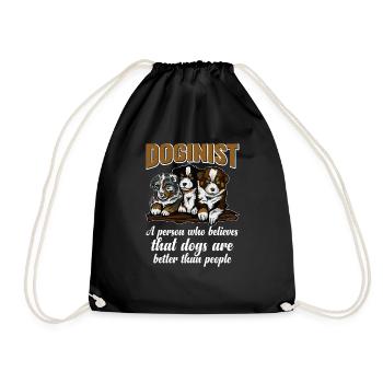 Doginiste, les chiens sont meilleurs que les gens 2 - Sac de sport léger - noir - Devant