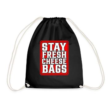 Stay Fresh Cheese Bags 46 - Drawstring Bag - black - Front