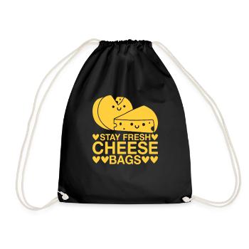 Stay Fresh Cheese Bags 45 - Drawstring Bag - black - Front