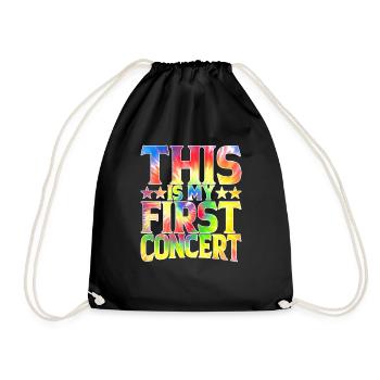 This Is My First Concert 51 - Drawstring Bag - black - Front
