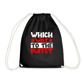 Which Way To The Buffet 32 - Turnbeutel - Schwarz - Vorne