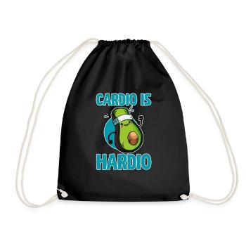 Cardio Is Hardio 4 - Drawstring Bag - black - Front